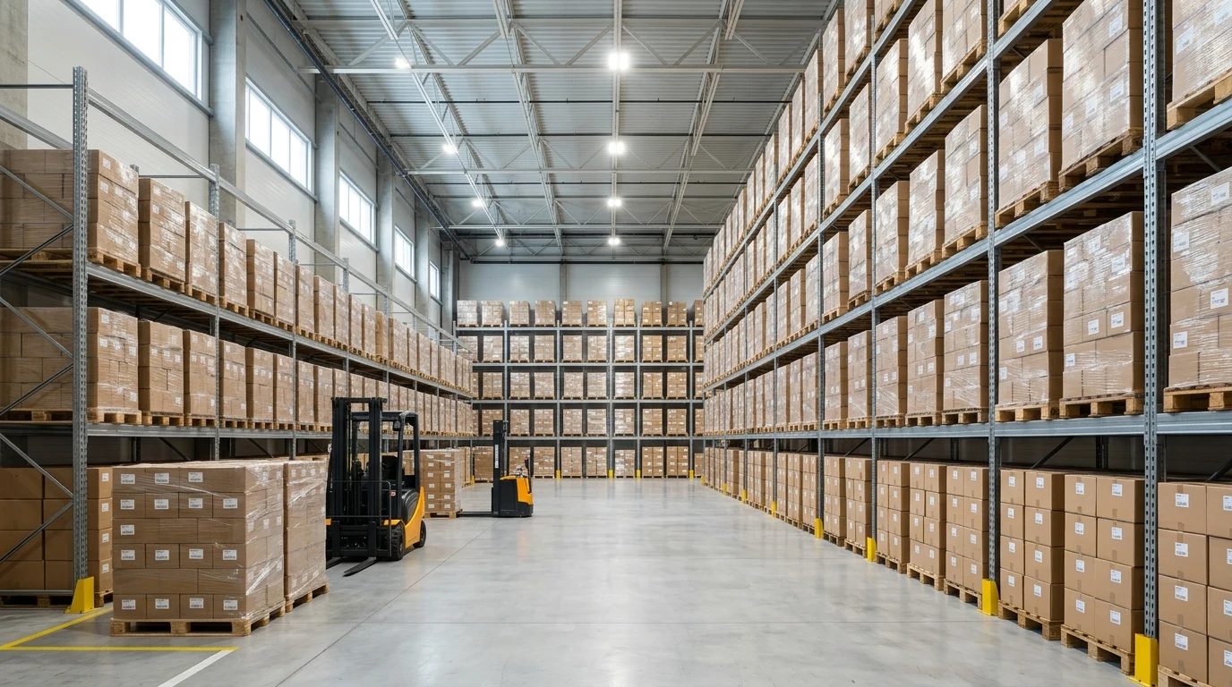 Warehouse in the card printing factory