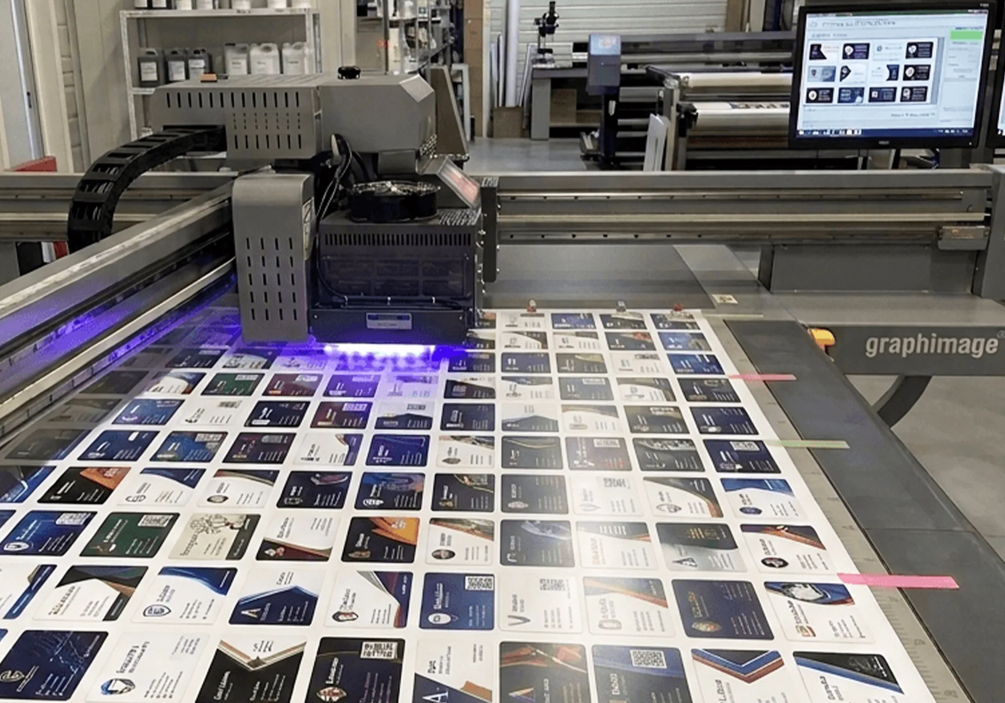 Finishing Line in the card printing factory